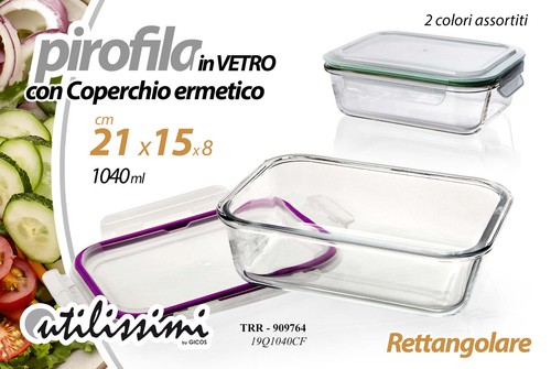 Pirofila forno frigo vetro
