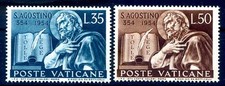 VATICANO 1954 - SANT'AGOSTINO  SERIE NUOVA ** MNH