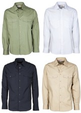 Camicia Uomo Cotone Con Spalline Porta Gradi Esercito Fino alla 3XL Manica Lunga