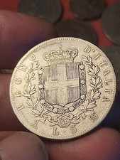 VITTORIO EMANUELE II (1861-1878) 5 Lire 1872 M MILANO ARGENTO 900 Regno d'Italia