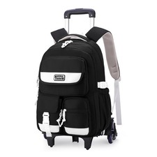Solid Color Rolling Backpack
