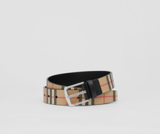 Burberry 80527821 Cintura Uomo Pelle Made In Italy Vintage Check Special Price