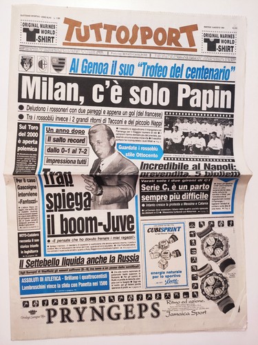 Tuttosport agosto 1993 genoa - 3,