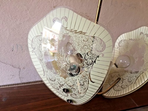 Lampadario antico vetro - lampadario,
