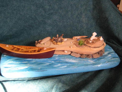 Driftwood canoa conchiglia - driftwood,, canoa,