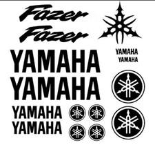 KIT 15 PEZZI ADESIVI FAZER STICKERS VINILE PERMANENTE MOTO DECAL SCOOTER TRIBALE