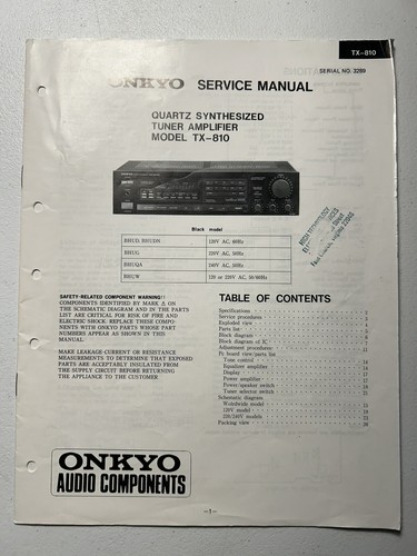 Onkyo model 810 - model, tx-810