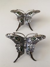 Coppia farfalle in argento 800