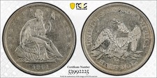 1861-O MEZZO DOLLARO SEDUTO
