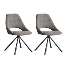 Set 2 Sedie Imbottite Tessuto
