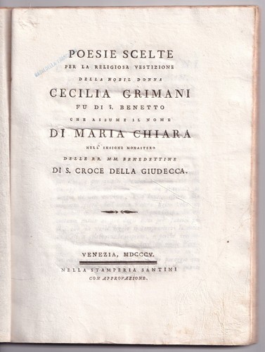 1805 venezia poesie per - venezia,