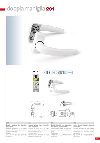 Maniglia coppia per porte - maniglia,