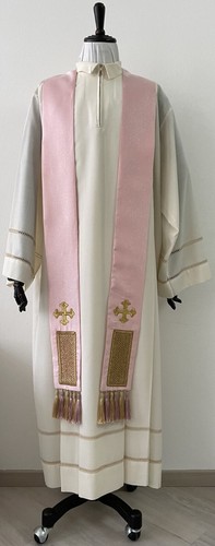 Stola sacerdotale rosa - , lurex