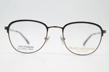 Occhiali RUUD VAN DYKE 1031T-3 TITANIUM Bronzo Nero Ovale Montatura Nuovo
