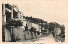 dq309 cartolina palestrina via dante alighieri provincia di roma