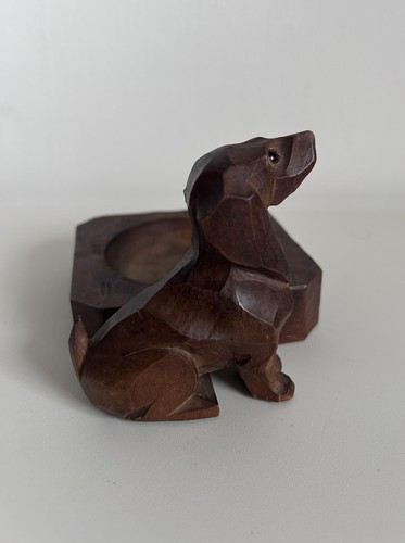 Posacenere cane legno - , vintage