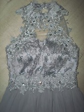 Abito QUIZ grigio argento