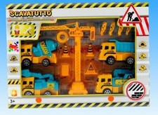 Scavatutto Set Gru Con 4 Mezzi