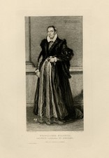 Stampa antica-genere-un ritratto di Pace Rivola Spini-Moroni-Siegl-1882