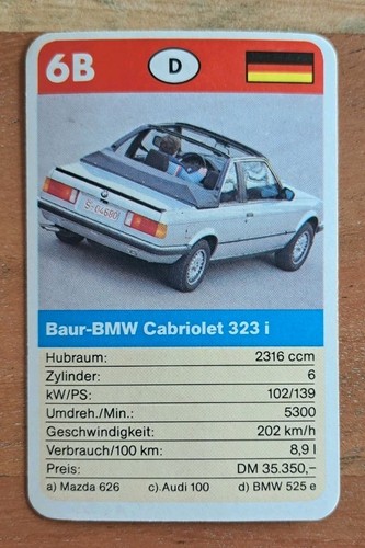 Bmw baur cabriolet 323 6b - cabriolet,