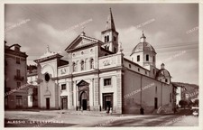 CARTOLINA DI ALASSIO / LA CATTEDRALE -  QUARTINA GALILEO GALILEI 1964