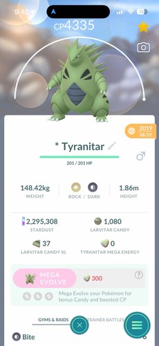 Tyranitar 2018 2020 lvl - 50, &