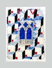 Joe TILSON - "Cà Foscari 2", 2017 - Carborundum e tecnica mista, 136 x 100 cm