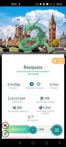 Rayquaza con sfondo londra - rayquaza,