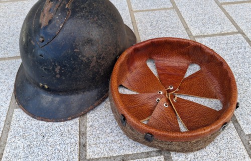 Ww2 coiffe intérieur - coiffe, cuir