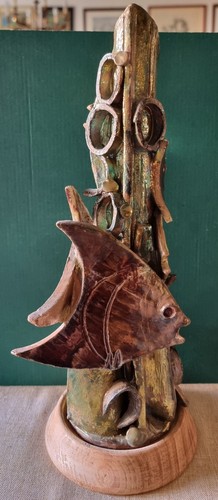 Scultura ceramica policroma - ceramica,