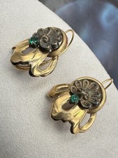 # ORECCHINI originali earrings old  antiques  ANTICHI ORO antico 6/7KT META' 800