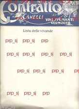 CONTRATTO CANELLI VINO SPUMANTE VERMOUTH CARTA INTESTATA LETTERE LISTA VIVANDE