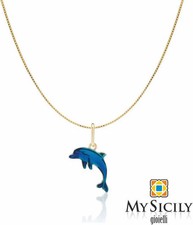 collana delfino catena acciaio