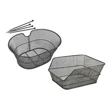 Cestino Posteriore+ Cestino Anteriore Nero Bici City Bike-Olanda-Mtb-Varie