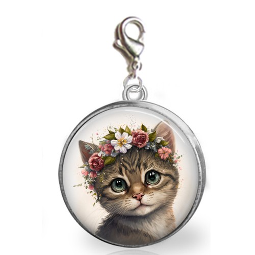 Gattino gatto fascia floreale - fascia,