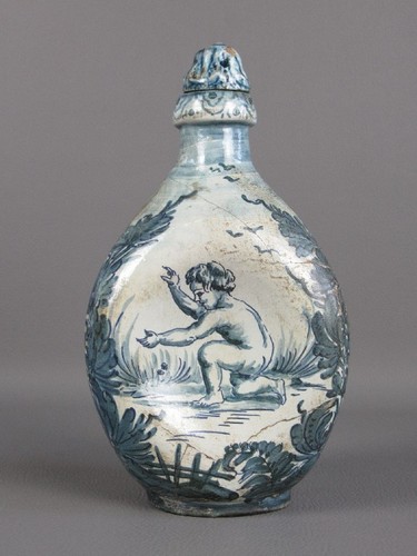 Antica ceramica blu - , firmata