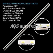 KIT 2 BARRE STRIP 48 LED TV