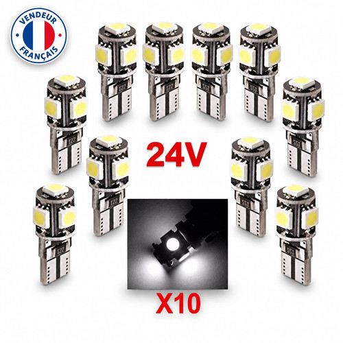 Ampoules t10 led 24v - canbus, 5
