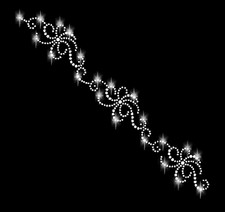 Bordura fiori 30 cm strass