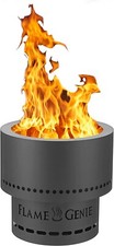 FLAME GENIE FG-16 Pozzo del Fuoco a Pellet di Legno con Borsa (FG-16T) Nero (Portatile)