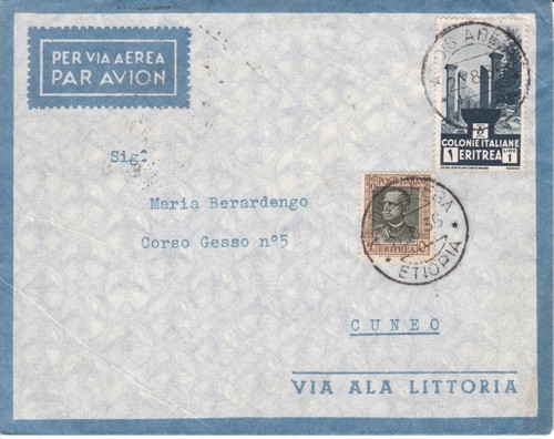 Storia postale colonie aoi - postale,