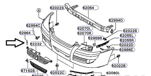 Mr915842 clip fissaggio - clip,