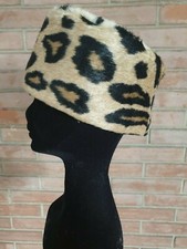 CAPPELLO in PELLICCIA sintetica maculato ECO FUR HAT FOURRURE Pelzmütze leopard 
