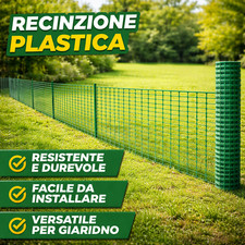 Rete recinzione plastica verde - plastica,