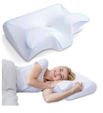 cuscino ortopedico, 2 in 1 cuscino ergonomico in memory form, cuscino per cervic