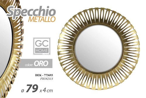 Specchio tondo metallo - specchio, in