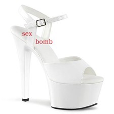 Sexy WHITE SANDALS heel 15