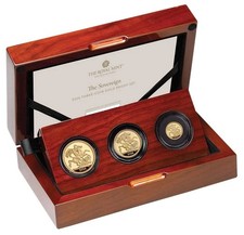 Sterlina TRITTICO 2026 mezza e 1/4  Proof Solo 650 Esemplari Moneta Oro Proof RR