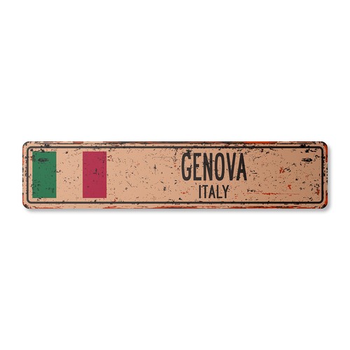 Genova italia insegna - insegna, stradale