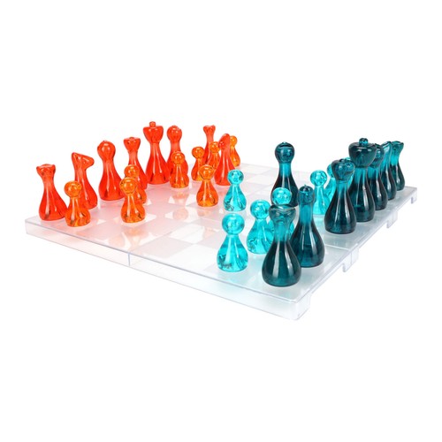 Plastica scacchi trasparente - plastica,